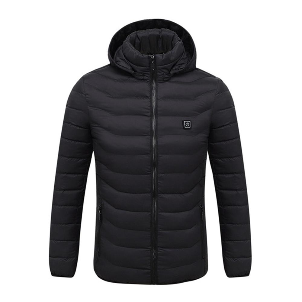 4 Heated Vest Jacket Fashion Men Women Coat Clothes Intelligent Electric Heating Thermal Warm Clothes Winter Heated Hunt-Black. 