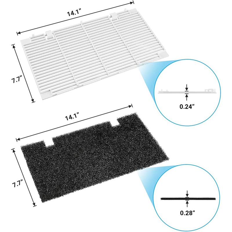 A/C Conditioner Grille Rv Air Conditioner Filters Duo-Package Ducted Air Filter Cover for Dometic 3104928.019, RV Camper Replacement Parts. 