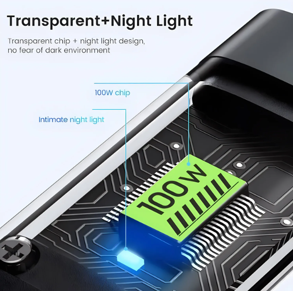 Transparent Luminous Super Fast Charging 3-in-1 Data Cable (FTVR : 294)
