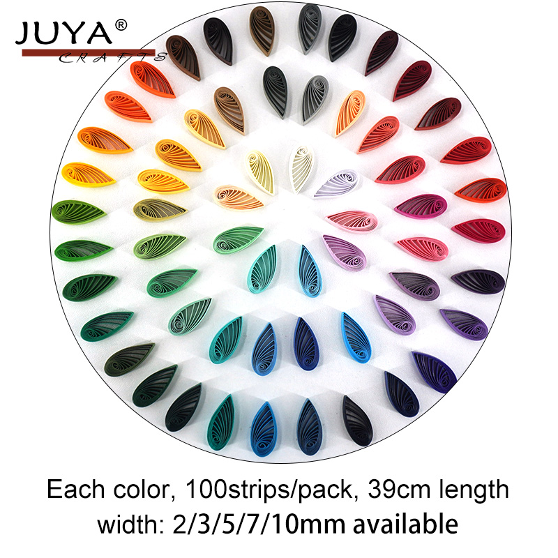 JUYA Paper Quilling 60 Single Colors, can choose color, 390mm Length, 2/3/5/7/10mm width, 100strips/pack DIY paper craft Amour zii. 