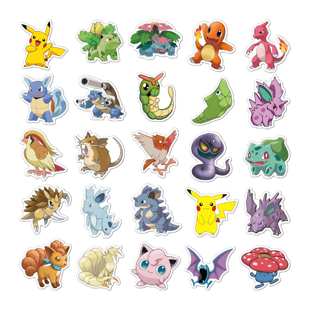 【happy one】Cartoon Anime Pokemon Kawaii Pikachu Stikers Bicycle Guitar Laptop Kids Waterproof stikers Toys. 