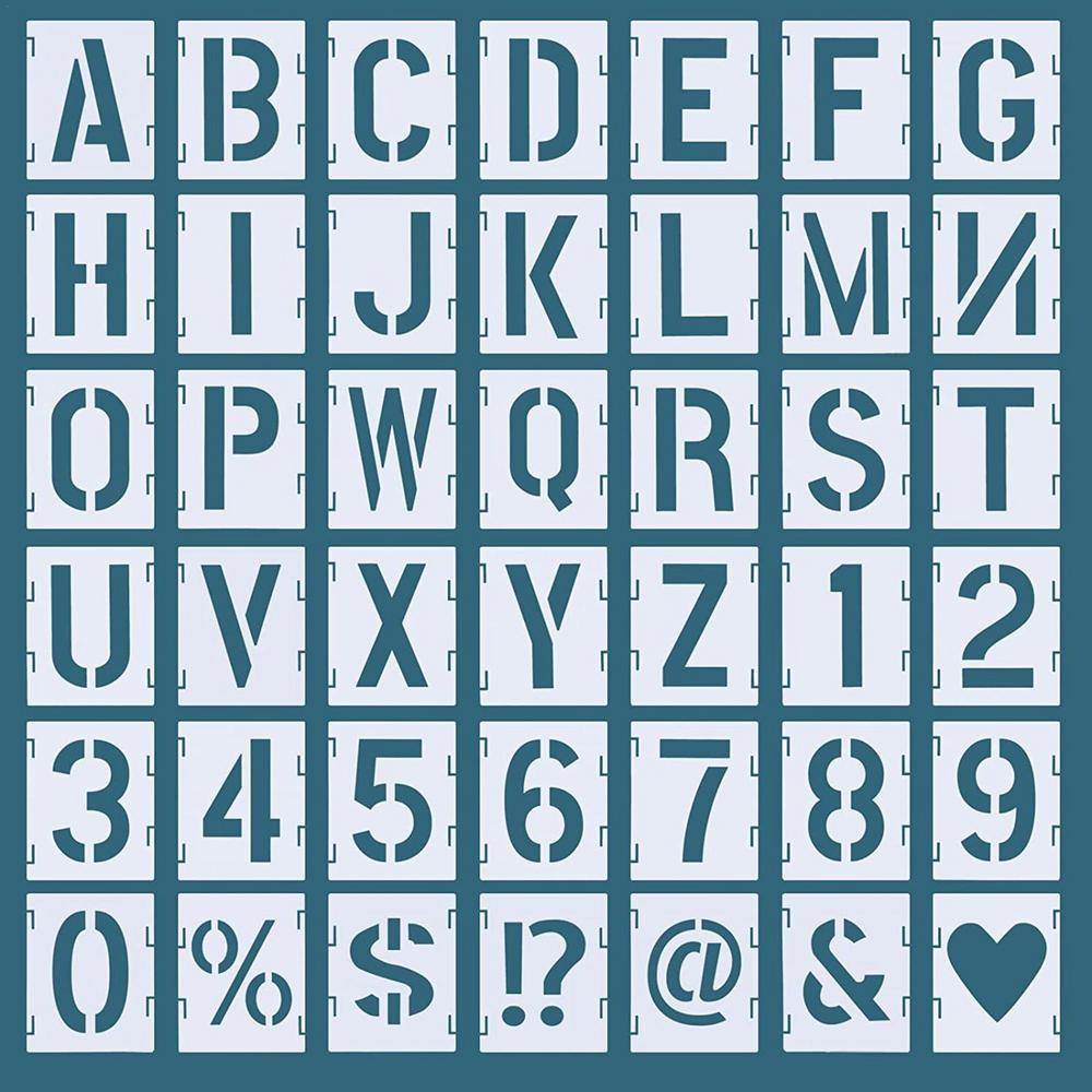 Letter Stencils for Painting On Wood 42pcs Large Spray Paint Stencil Alphabet Stencils Reusable Templates for Art and Craft. 