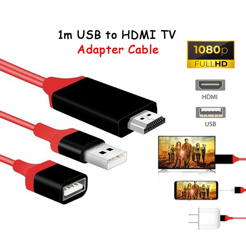converter 1M HDMI Phone To TV Adapter Cable Universal Android Phone Micro USB Type C EZCast Connect