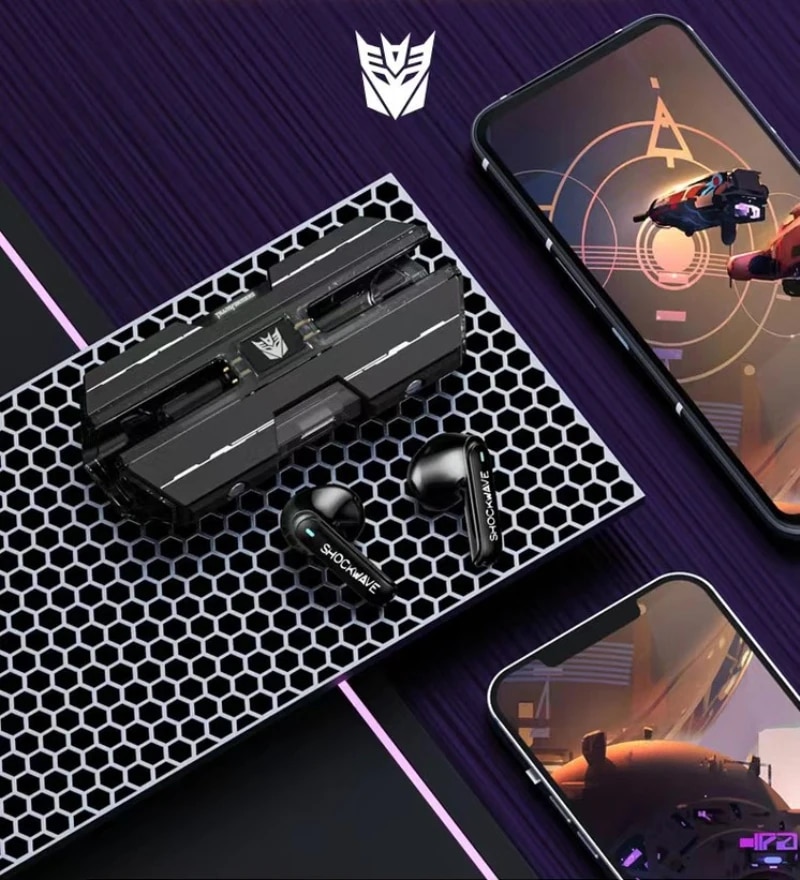 New Transformers Bumblebee Space Warship TWS Bluetooth Earphone Megatron Low Latency HIFI Stereo Wireless Game Headset. 