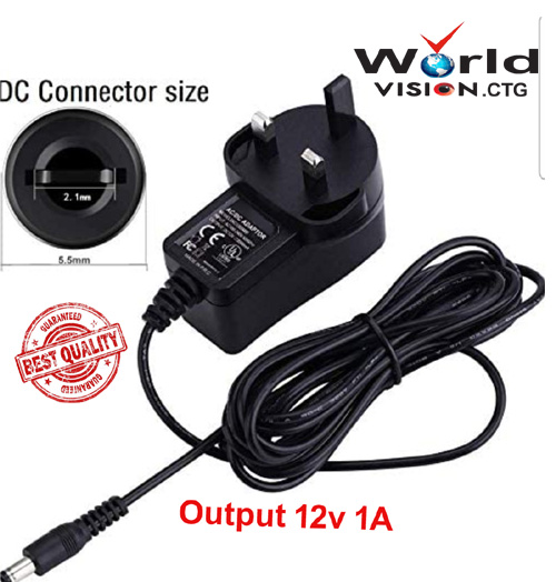 12v 1A UK Plug (3 Pin) adapter for Router and (Connector size: 5.5mm x 2.5mm ) Multi purpose use This adapter can deliver up to 1A current so applications like toy cars, CCTV Cameras, Routers, Modems,. 