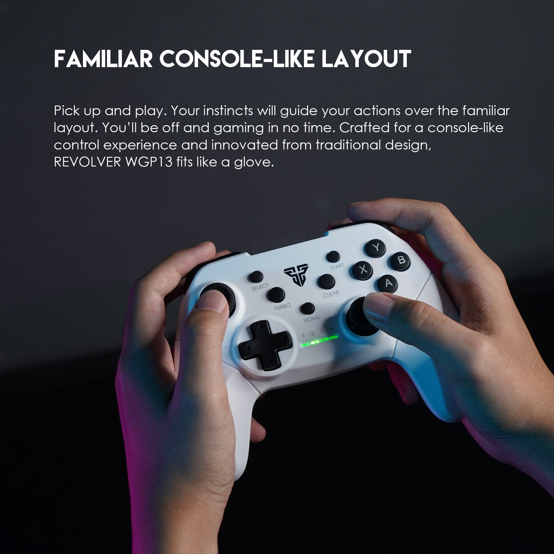 FANTECH WGP13 2.4G Wireless Gamepad For Windows PC,PS3 Turbo Vibration Control Joystick. 