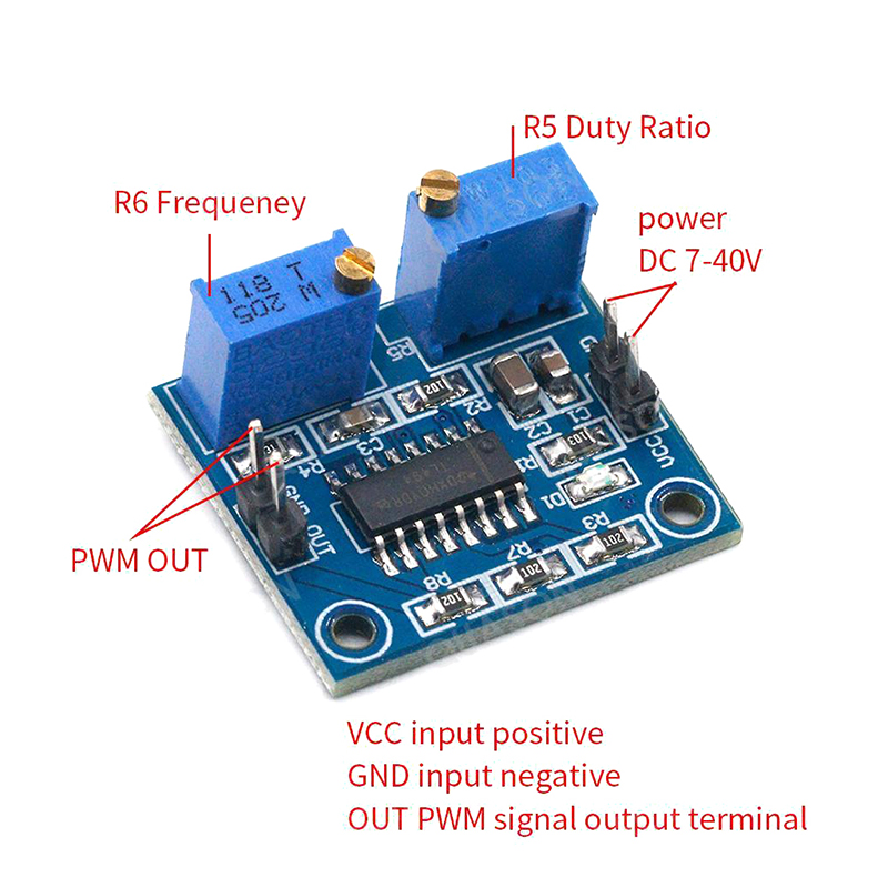 TL494 PWM Controller Module Adjustable Duty Cycle Adjustable Waveform Generator 5V Frequency 500-100kHz 250mA Demoo. 