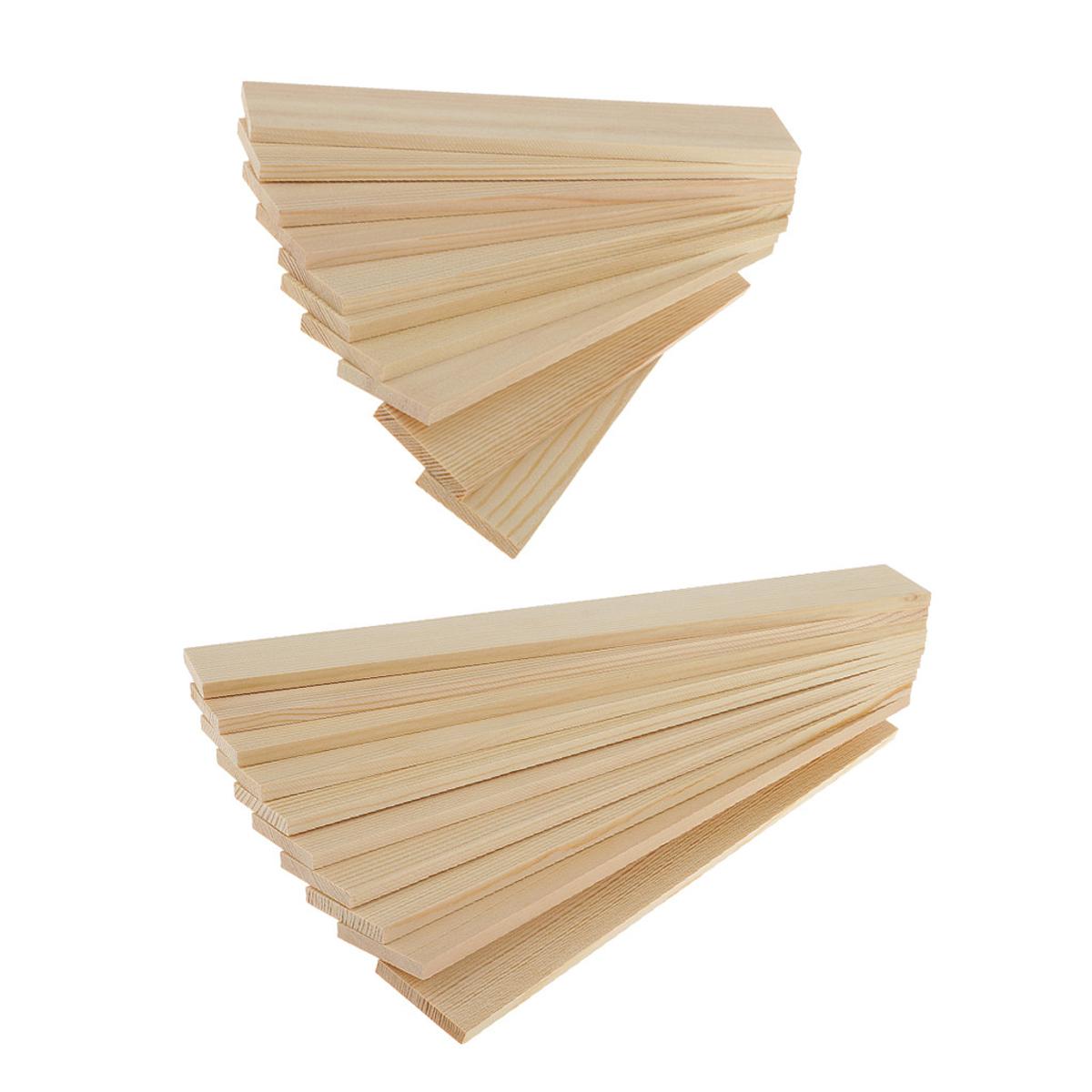 20pcs Smooth Unfinished Wood Pieces Rectangle Board for Modelling Material