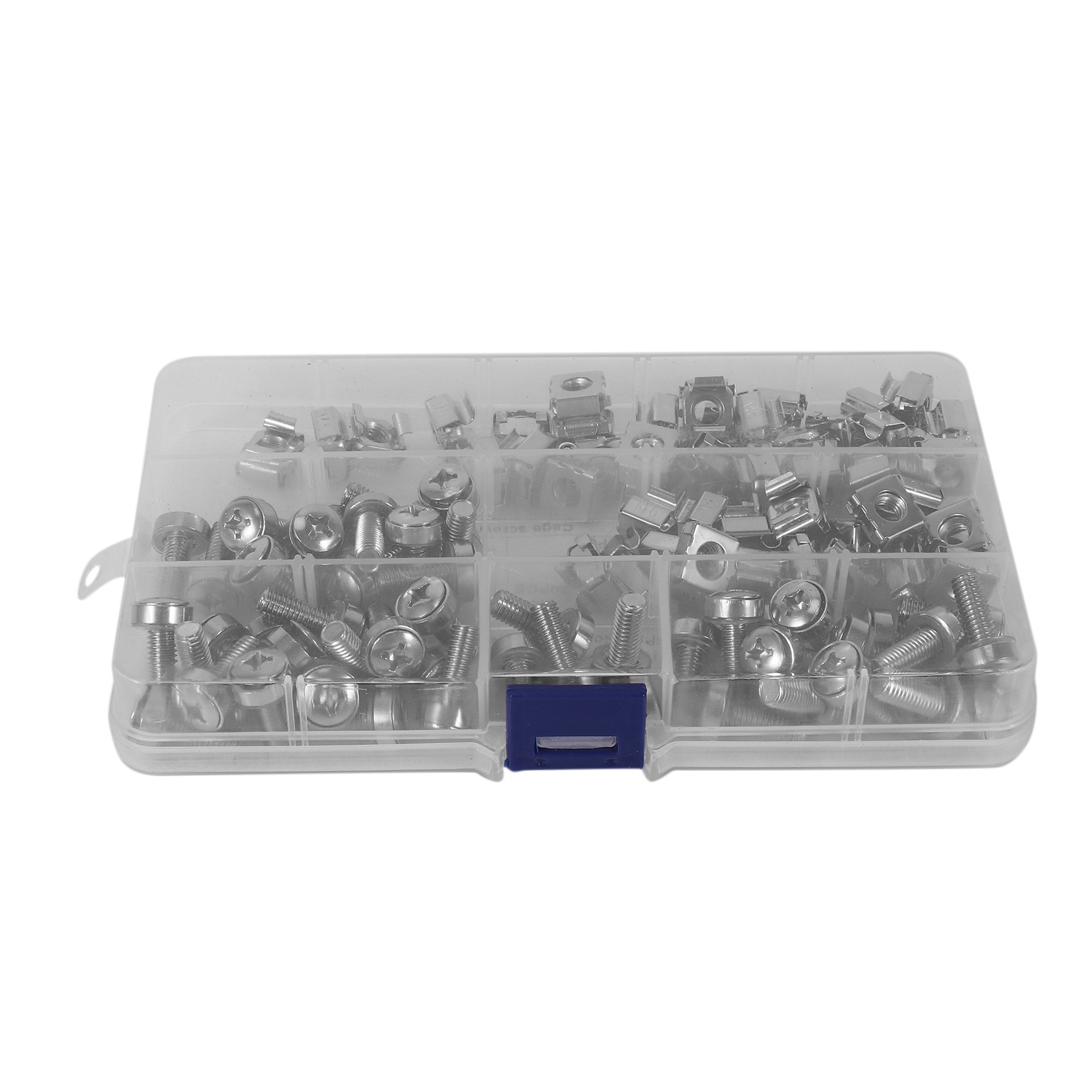 100 Sets M6 Square Hole Hardware Cage Nuts&Mounting Screws Washers for Server Rack and Cabinet(M6 x 20mm). 