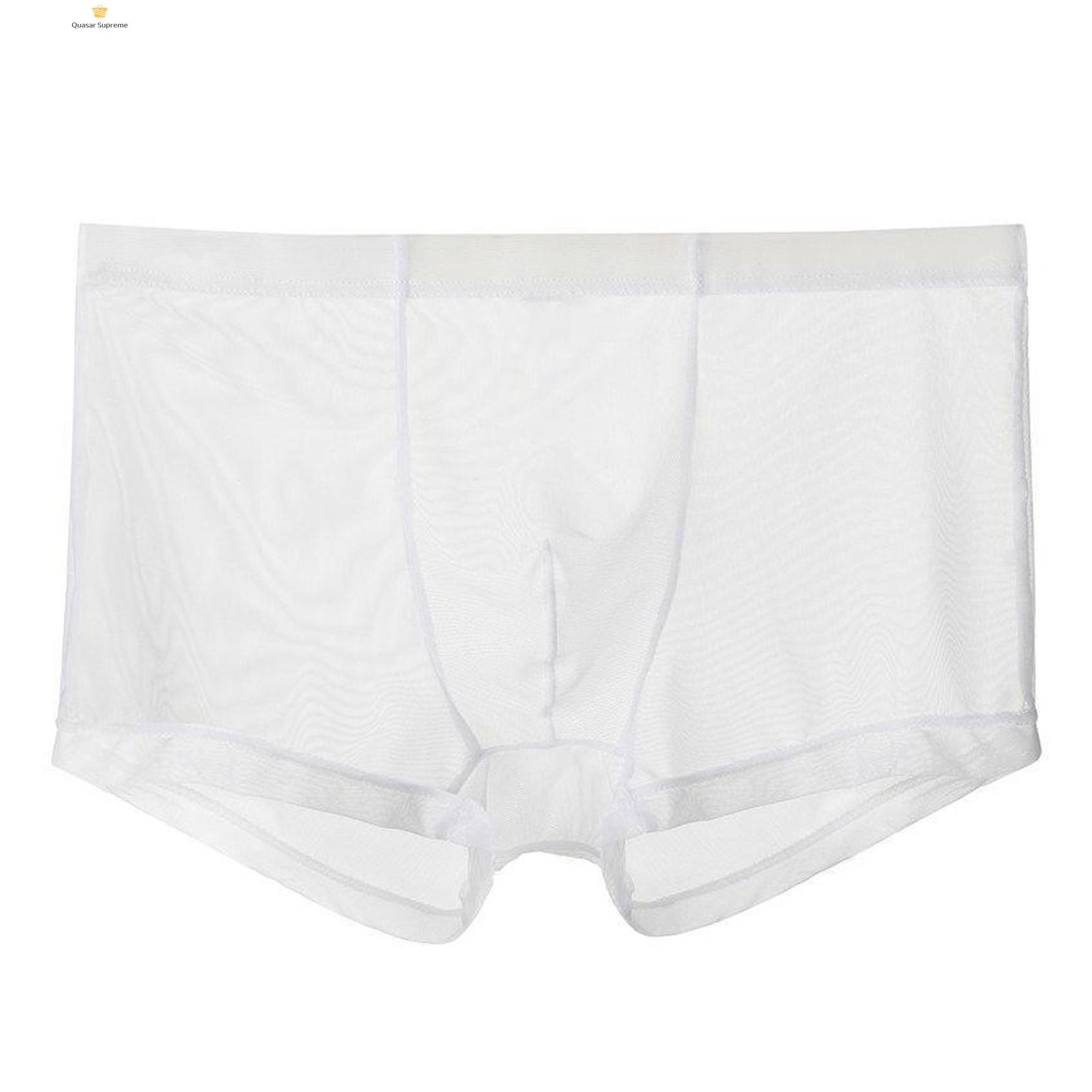 Quasar Men Briefs Lint Free Mesh Men Boxers Transparent Underwear. 