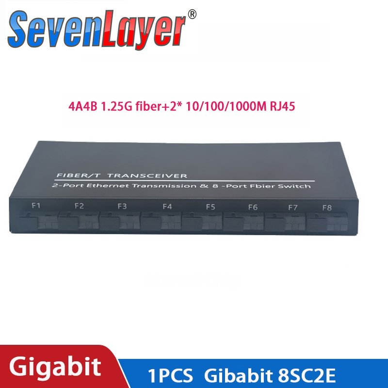 Computer Ethernet Fiber Optical Switch 8 SC 2 1000M RJ45 Industrial Grade Gigabit Ethernet Switch Media Converter. 