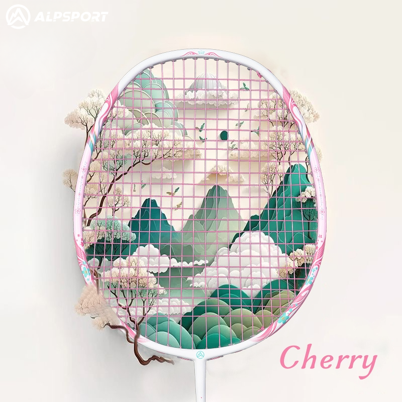 ALP-SPORTS ALP TX Women's Carbon Fiber Badminton Racket | 4U Lightweight (80-85g) | Pink/Purple Gradient Design | Professional Training & Competition | Free Delivery in Bangladesh. 