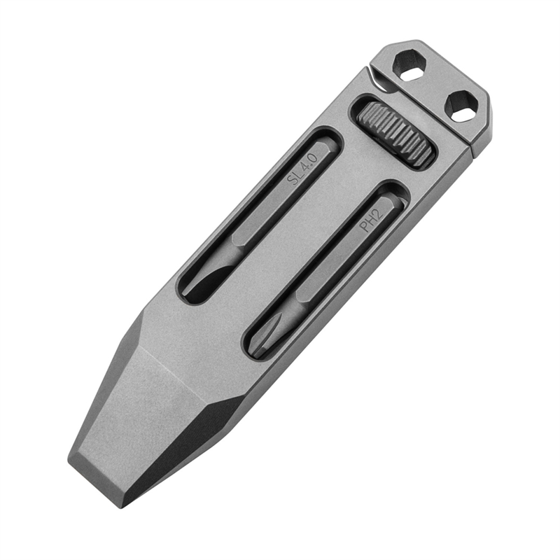 TC4 Titanium Alloy Multi-Function Pry Bar Corkscrew Screwdriver Mini Wrench Crowbar Pendant