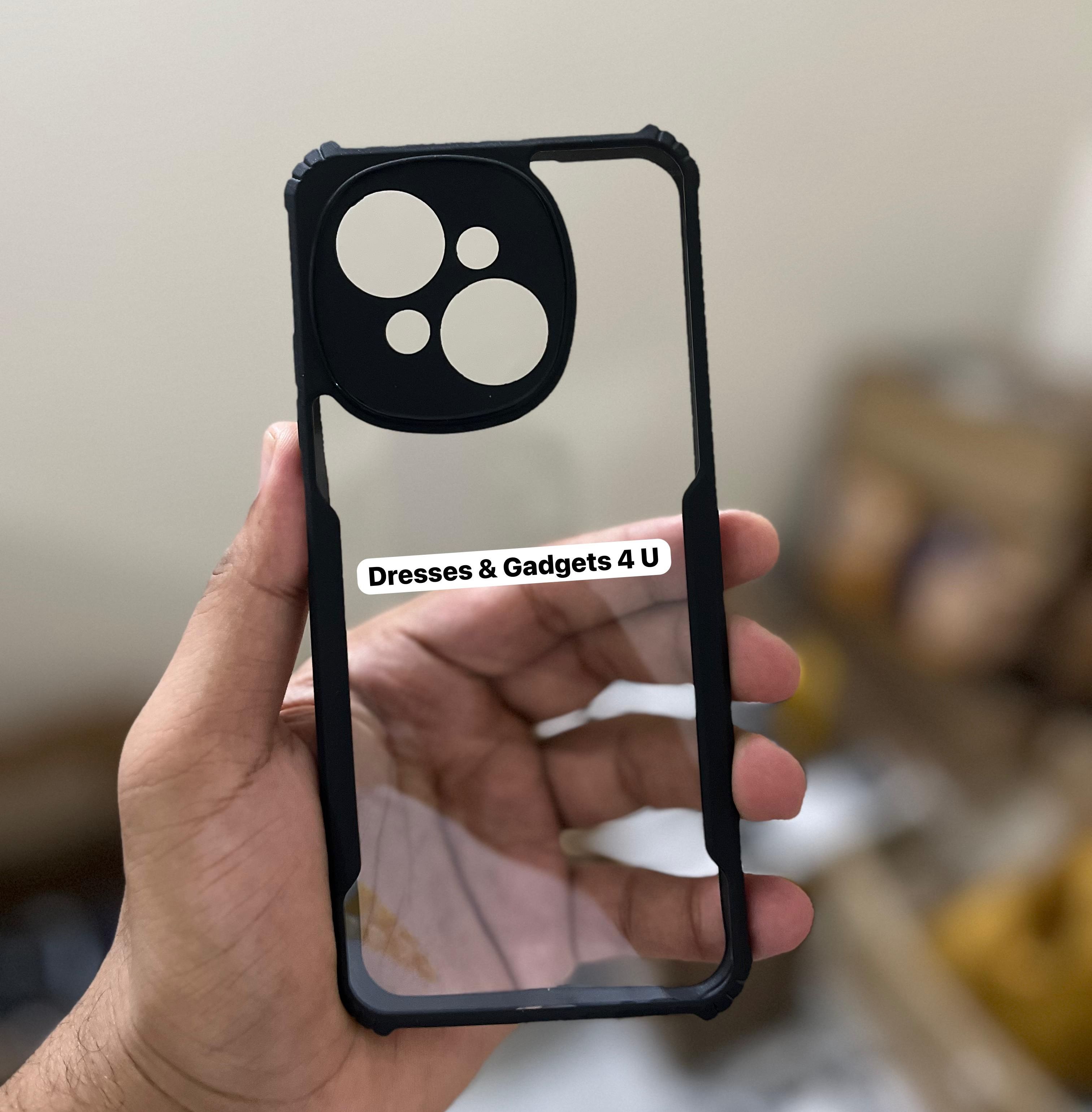 Zapcase Back Case Cover for Tecno Spark GO 1 | Compatible for Spark GO1 Back Case Cover | Clear Case for Tecno SparkGO1 with Camera Protection | (TPU + PC | Matte Black). 