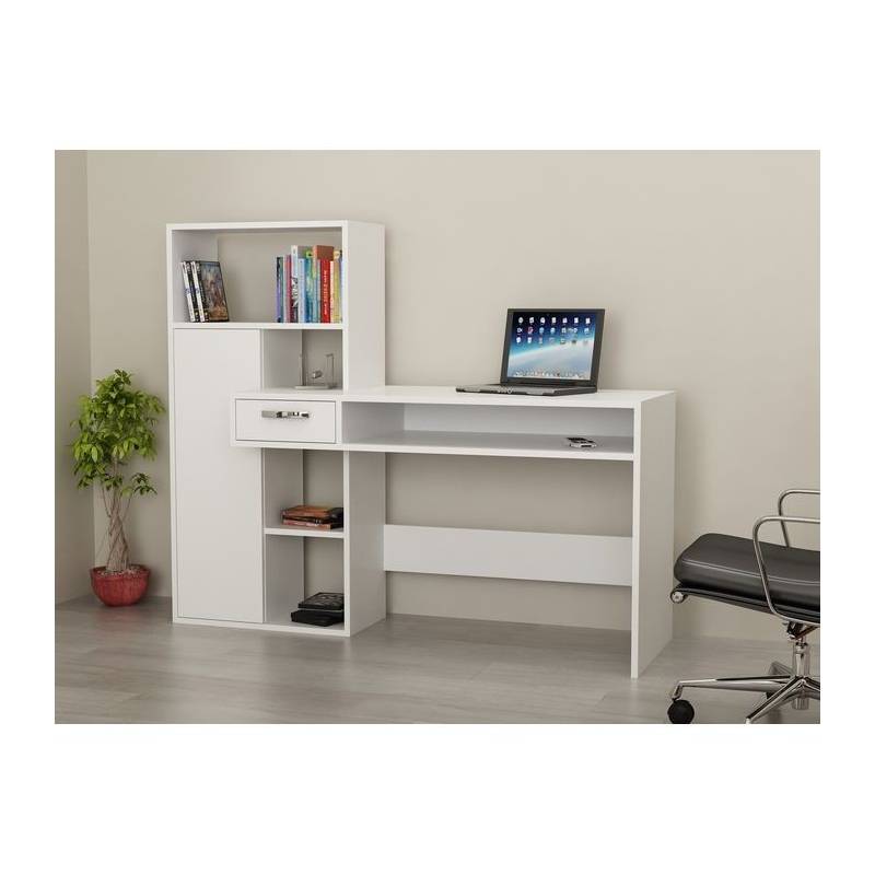 KD  Study Office Table Desk, Computer Table for Students and Working Professionals | Study Table for Kids and Adults, Computer Table for Home, White Finish. 