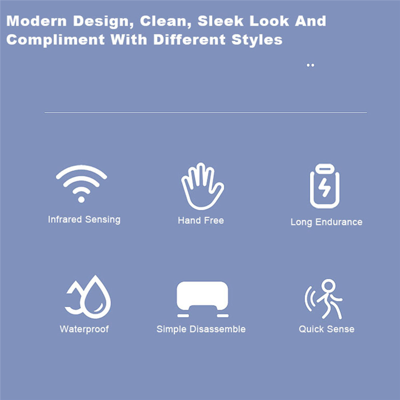Automatic Toilet Flush Button+Wireless Transmitter Toilet Flusher Rechargeable Sensor Smart Toilet Flushing Sensor. 
