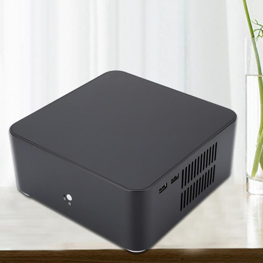 Aluminum alloy case for mini computer case, HTPC case for onysa 3.5 mm with dual USB3.0 / USB 2.0 interface. 