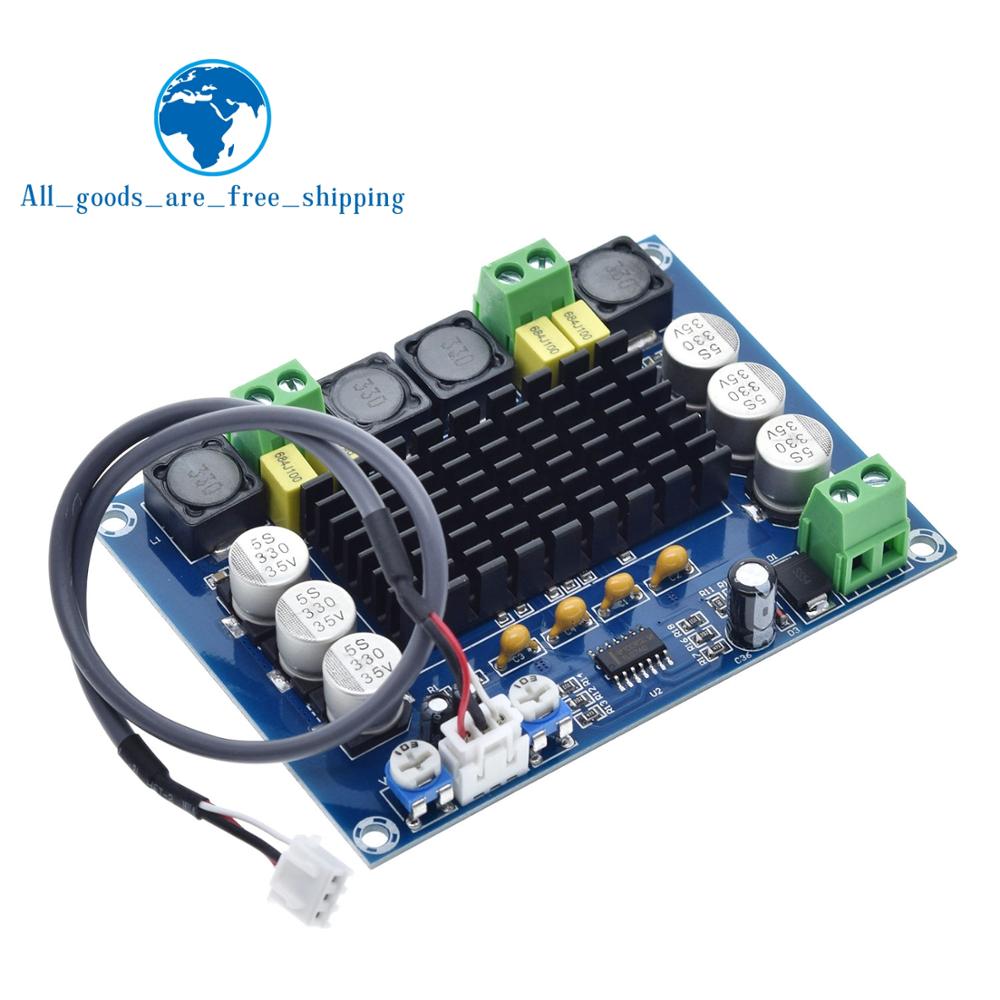TZT DC 12V 24V 120W*2 TPA3116 D2 Dual Channel digital Power audio amplifier board  good