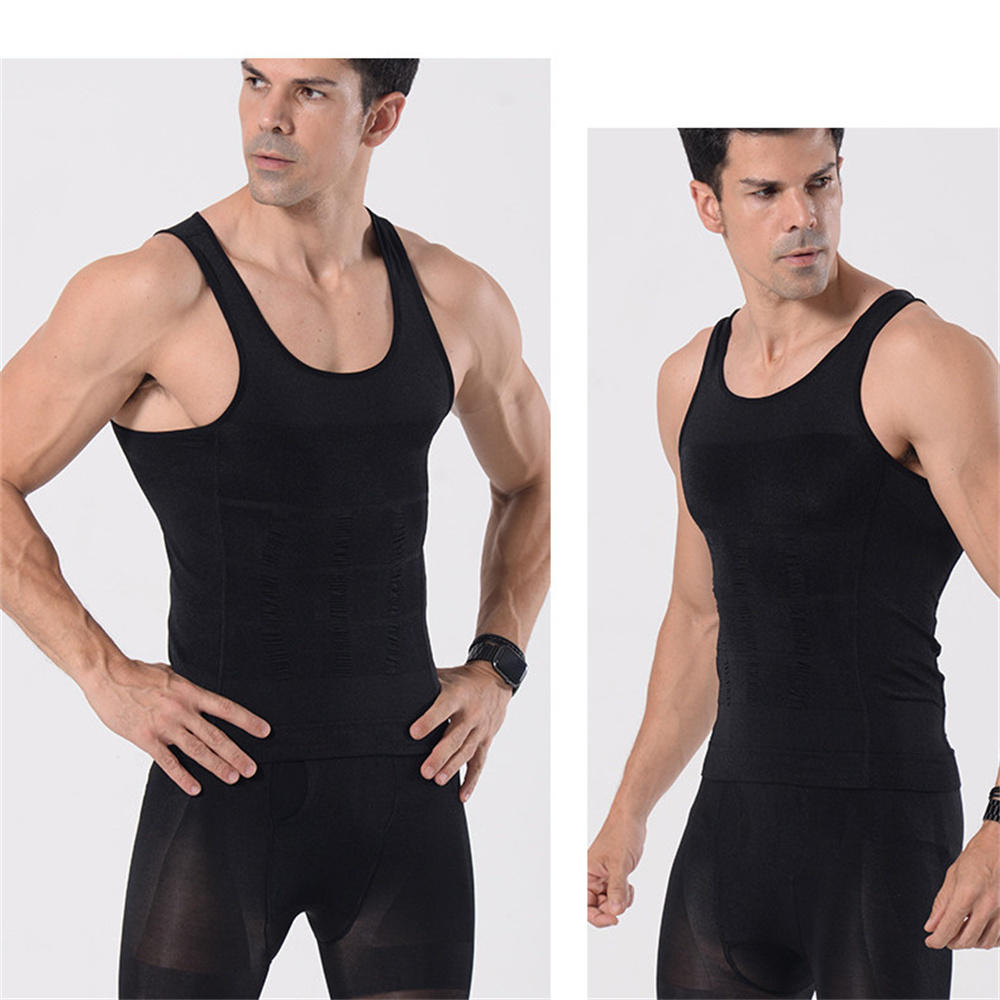Gotoly Men Compression Shirt Shapewear Slimming Body Shaper Vest