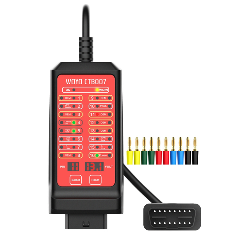 Car OBD Breakout Box Diagnostic Tools OBD2 Tester for 16 Pin Voltage Diagnosis Scanner. 