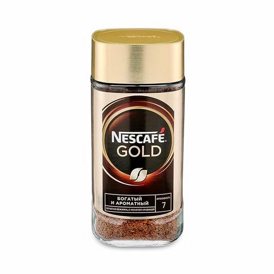 Gold Rich and Smooth Instant Coffee Powder, 190g Jar(Russia)