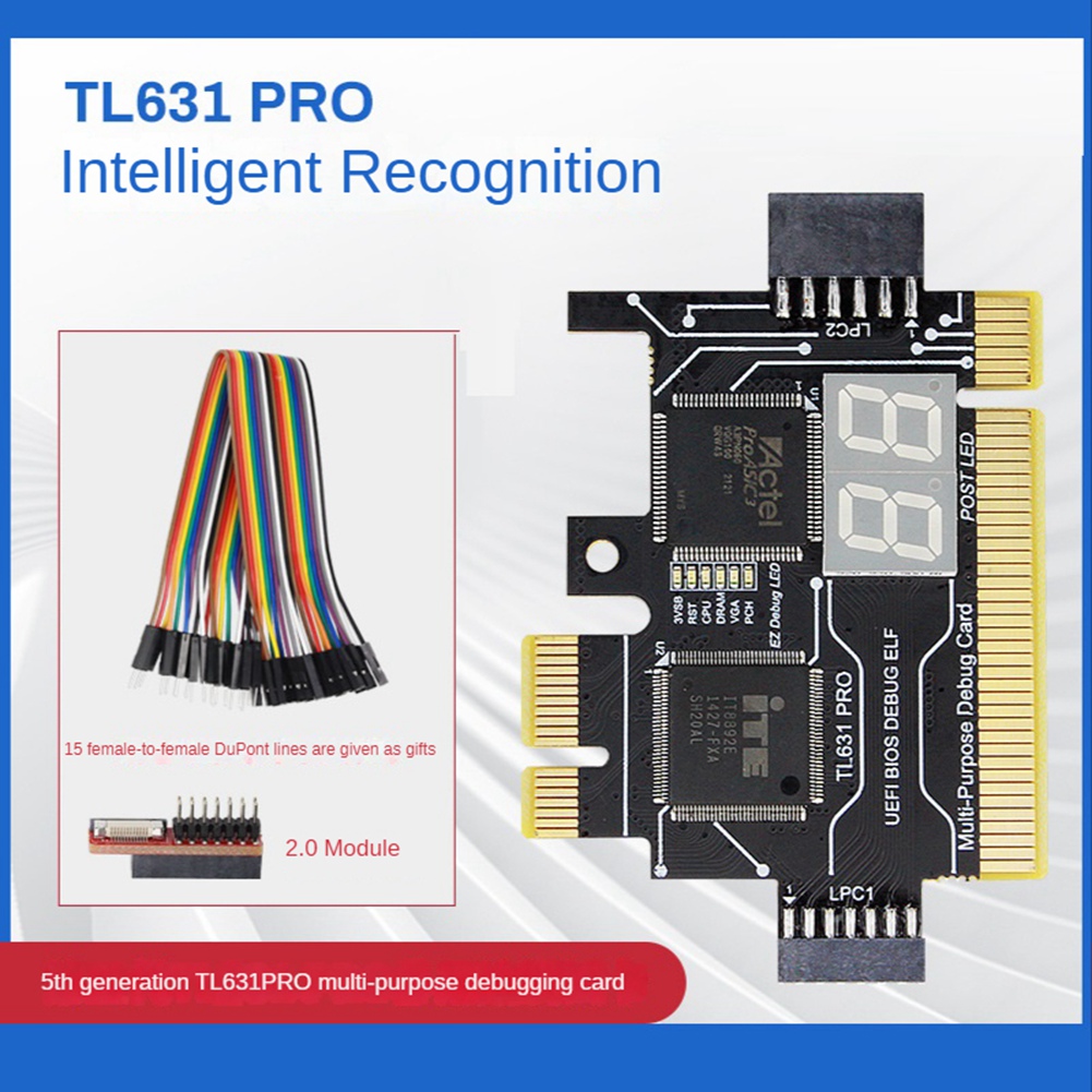 TL631 PRO Laptop PCI Diagnose Card PC PCI-E for MINI LPC Motherboard Diagnostic Analyzer Tester Debug Cards Multifunction Diagnostic Card. 