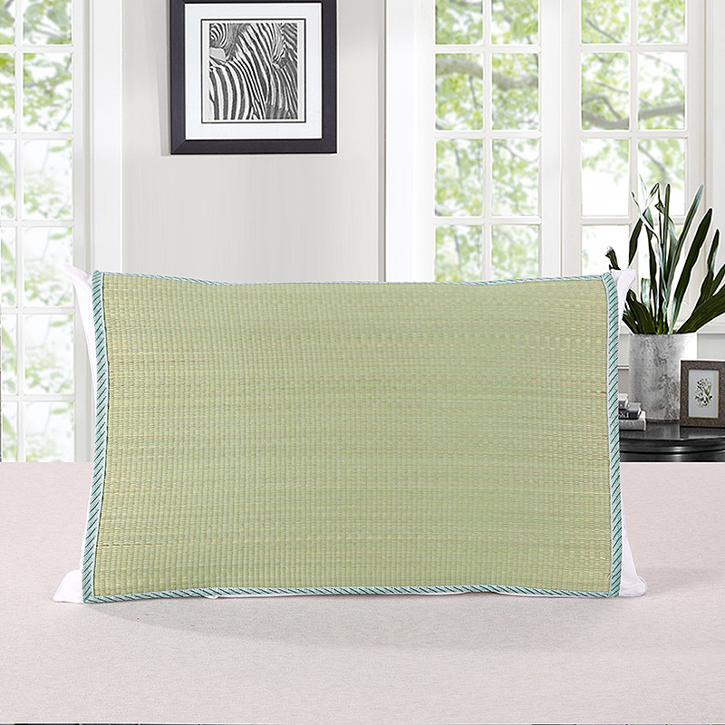 Pillow mat single mat pillow piece cool mat pillow case summer straw mat pillow cushion bluegrass rush strap pillow piece