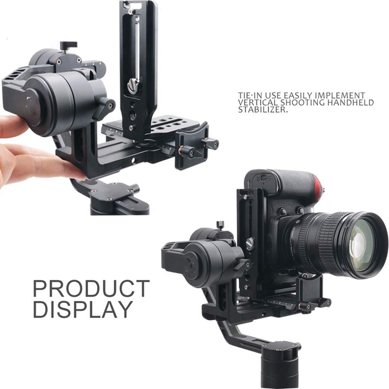 DSLR Camera L Bracket Quick Release Plate Vertical Universal L Bracket with 1/4 Inch Screw Arca Swiss for DSLR Camera. 