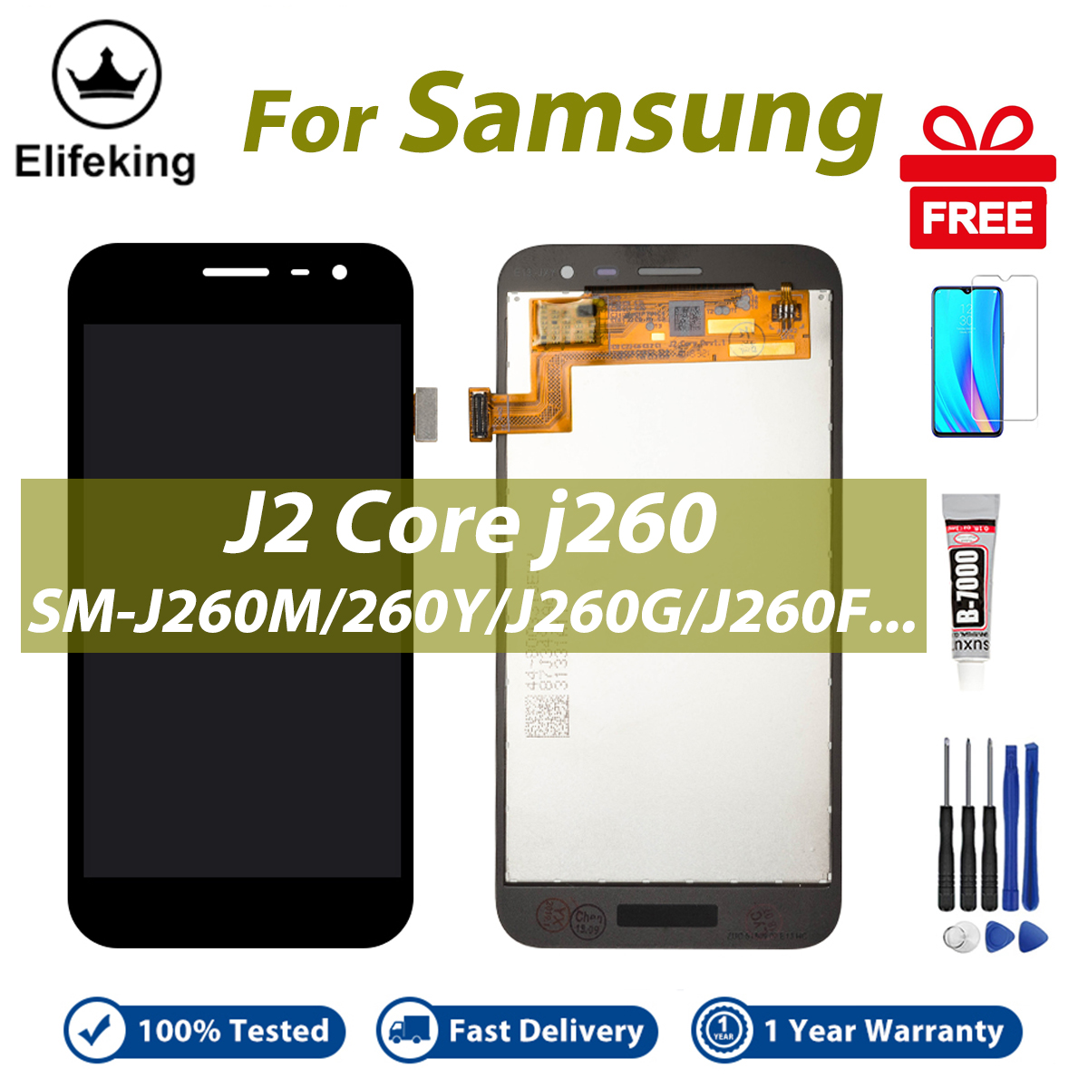 LCD For Samsung Galaxy J2 Core J260 SM-J260M J260Y J260G Display Touch Screen Digitizer Assembly Replacement Parts. 