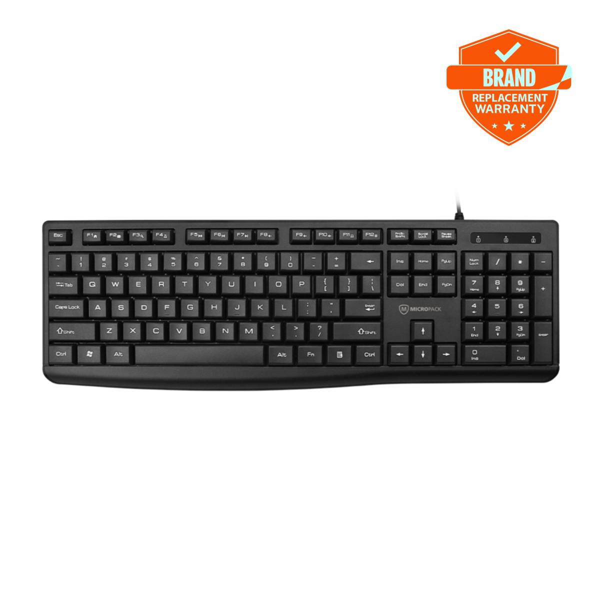 MicroPack USB Keyboard K203 - Black