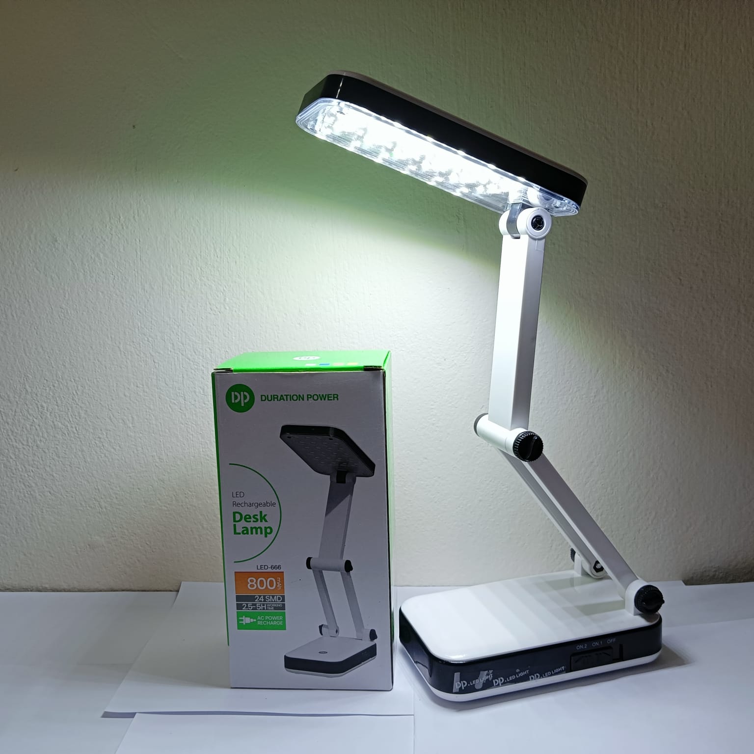 DP LED-666 Table Lamp Rechargeable Learning Reading Desk Lamp Led