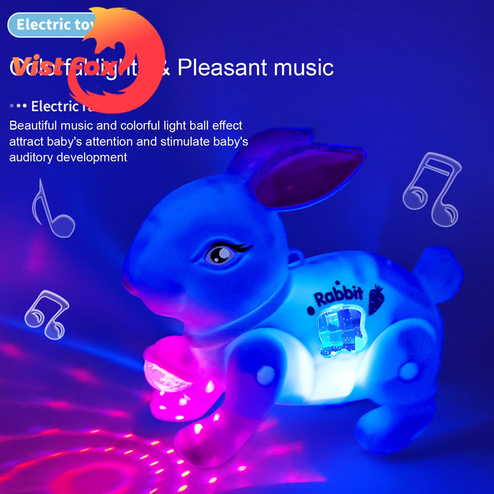 Vist Fox Bunny Toy Luminescent Cartoon Electronic Walking Rabbit Toy. 