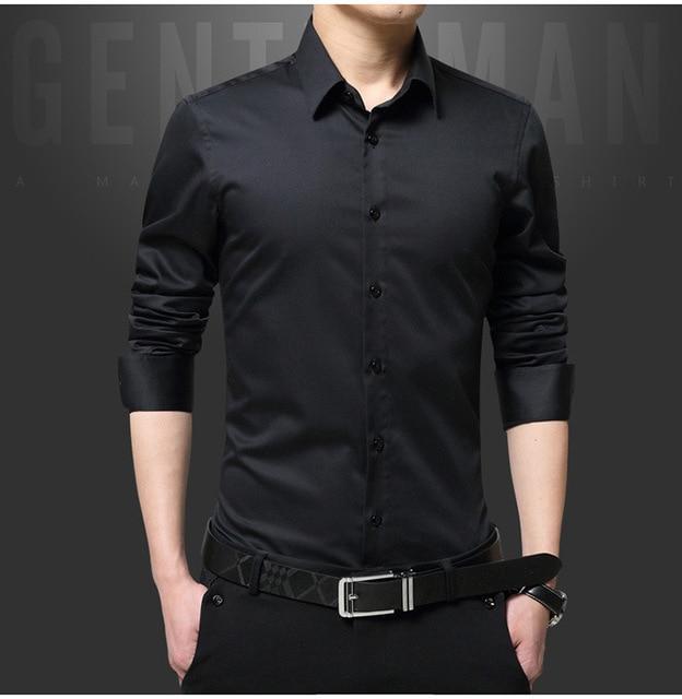 formal dress with black shirt