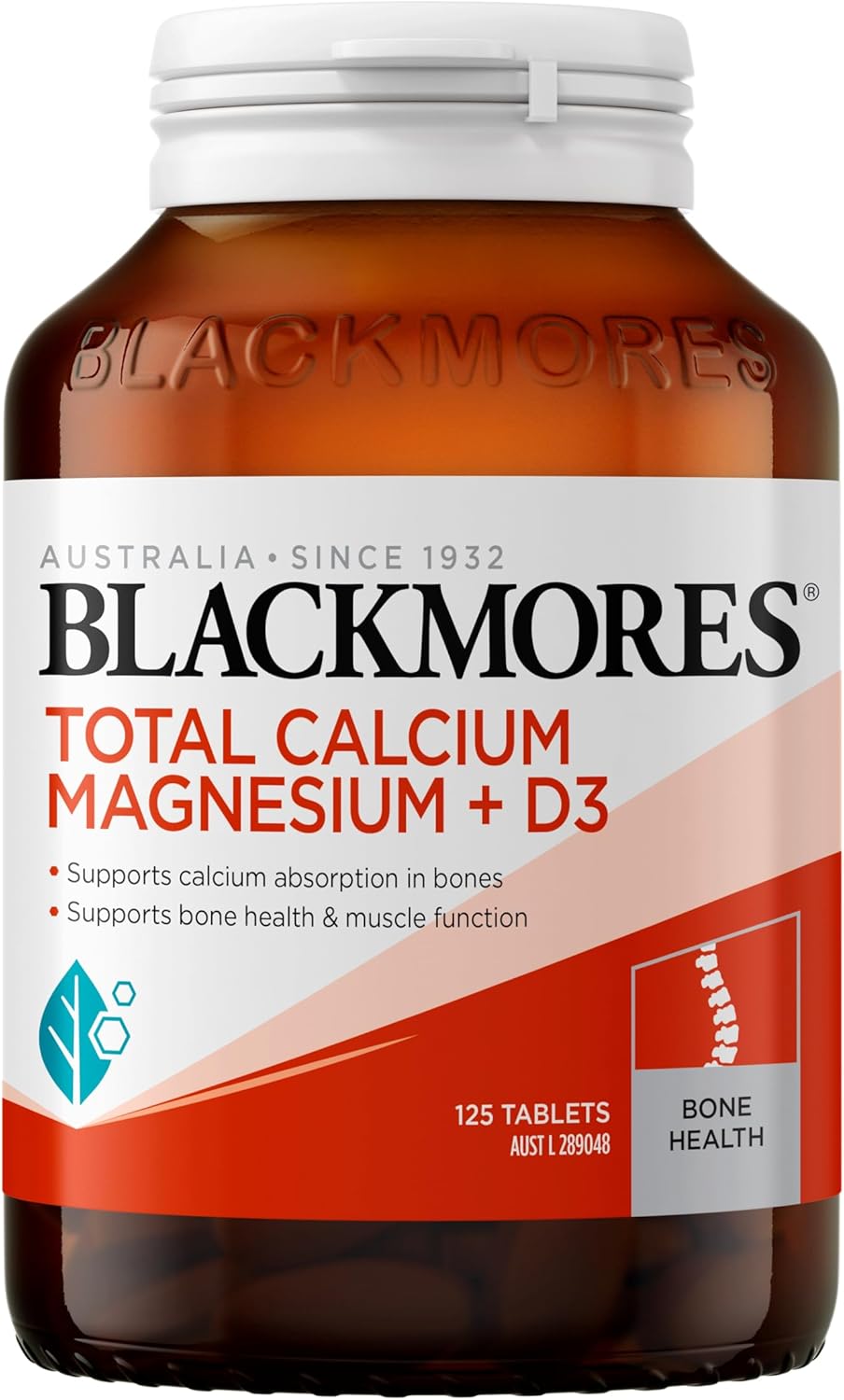 Blackmores Total Calcium Magnesium + D3 | Supports Bone Health & Muscle Function | Enriched with Vitamin D3 to aid calcium absorption | 125 Tablets, Australia
