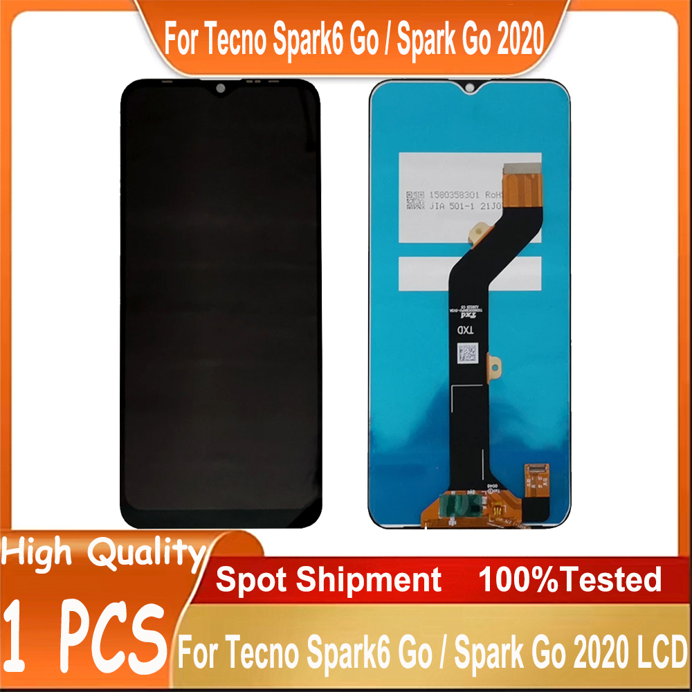 Test High Quality LCD For Tecno Spark 6 go/spark go 2020 Display Touch Screen Digitizer for Tecno KE5 KE5J Display LCD