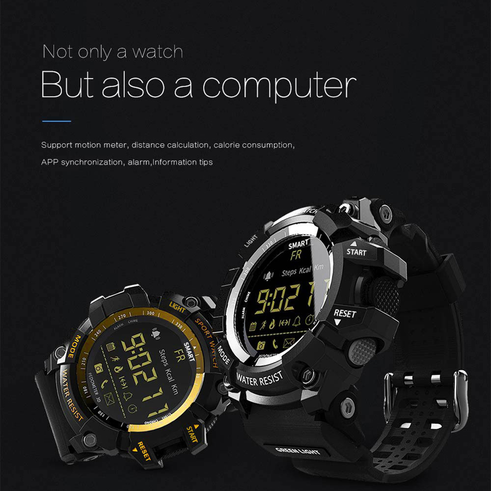 LOKMAT MK16 Sport Smart Watch Bluetooth Digital Men Clock Pedometer IP68 Waterproof Smartwatch Fitness Tracker For iOS Android. 
