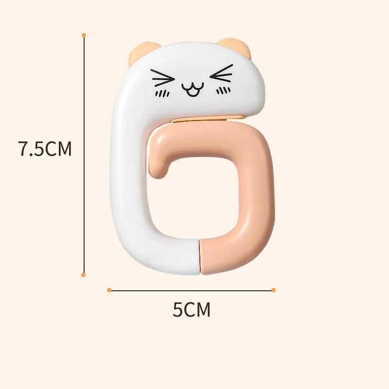 New Travel Portable Plastic Bag Cute Animal Hook for Hanging Decorative Table Purse Bag Hooks Wall Hanger Holder Handbag Hanger