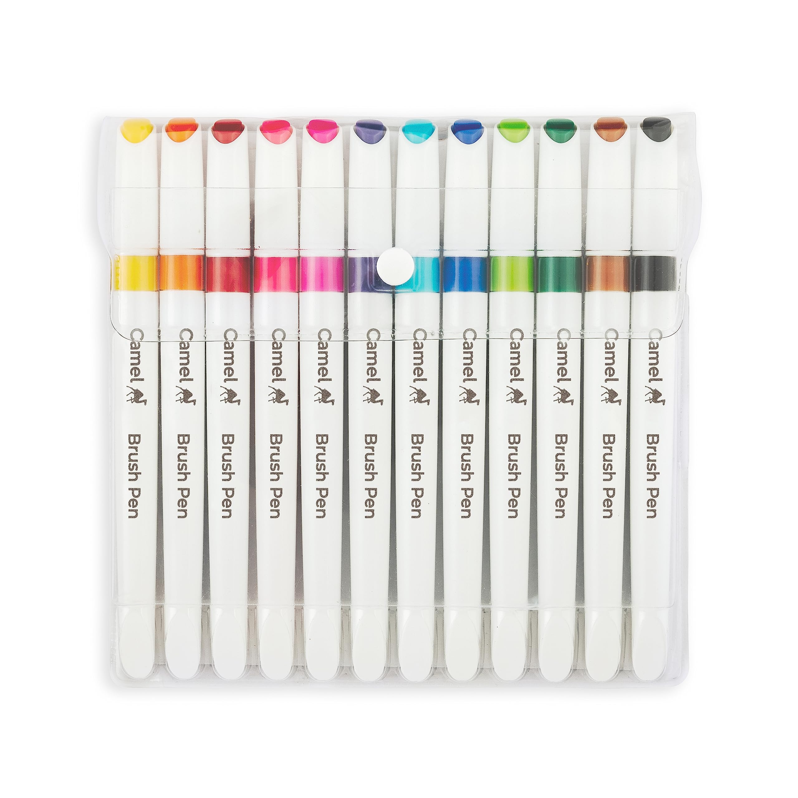 Camlin Brush Pen 12 Shades, Bold Assorted