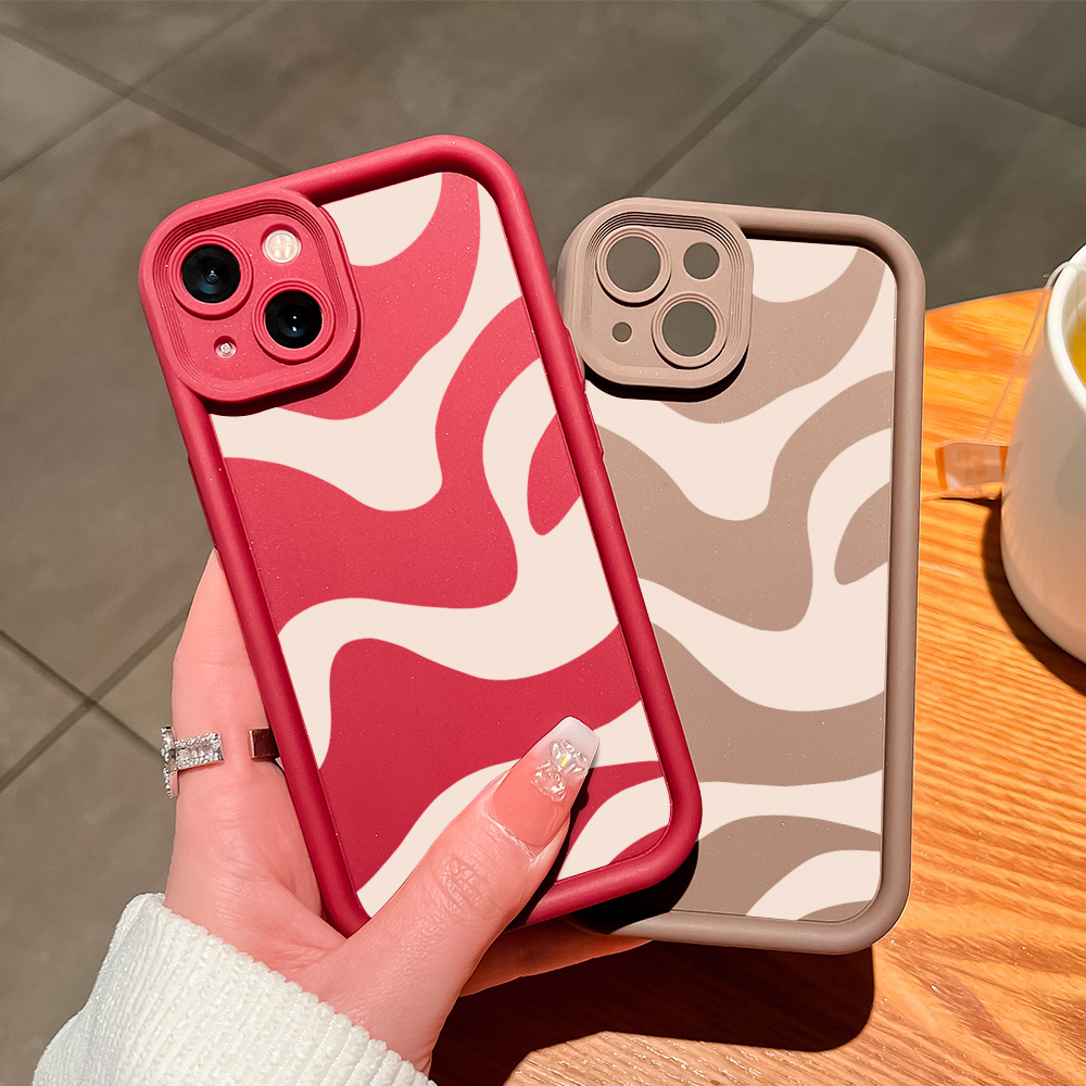 ZCSIBORUI for Redmi K40 Gaming Xiaomi Poco F3 GT Back Cover Zebra Stripe Pattern Soft Camera Protection Rubber Square Ladder Phone Case. 
