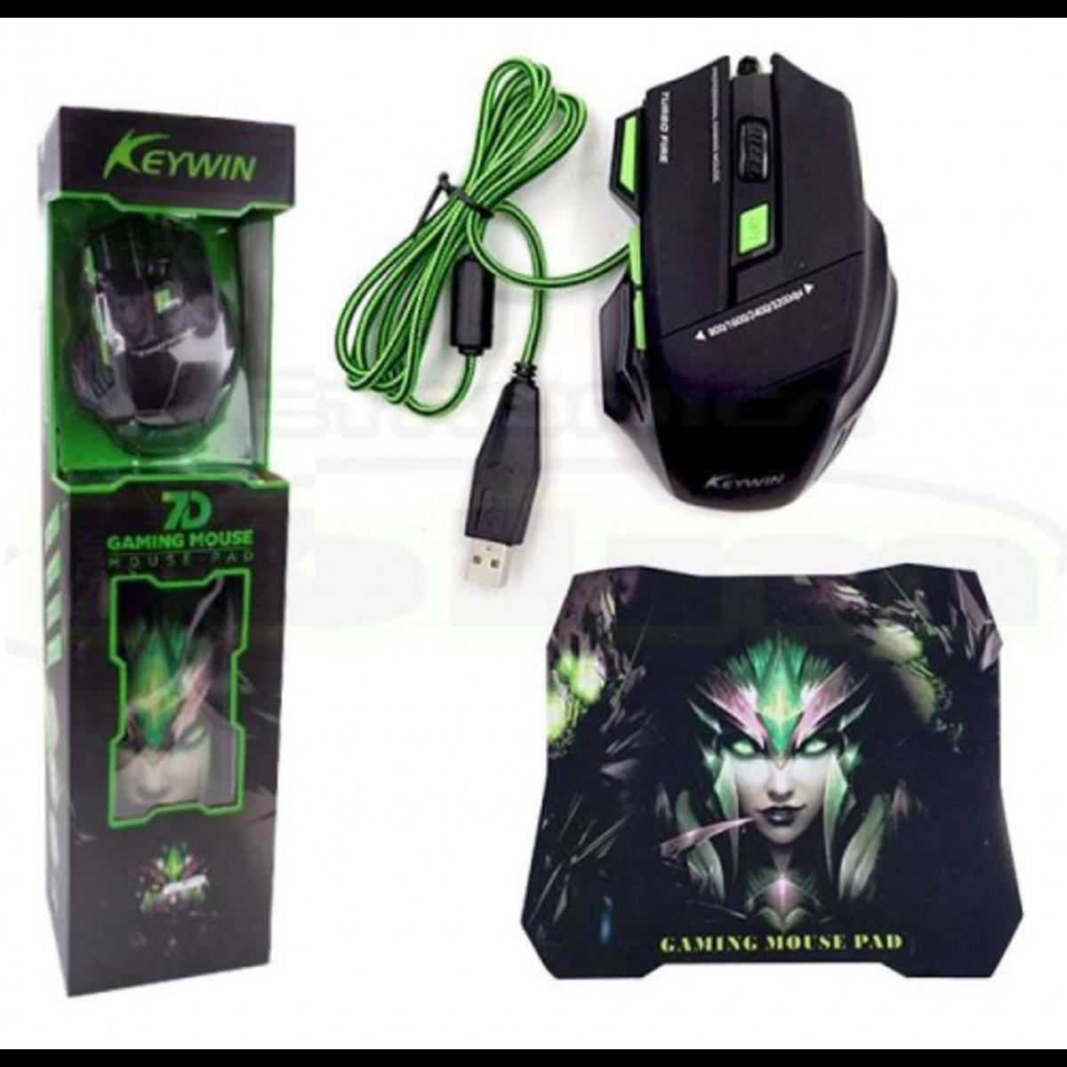 Keywin X7 7D Wired Gaming Mouse & Mouse Pad Combo