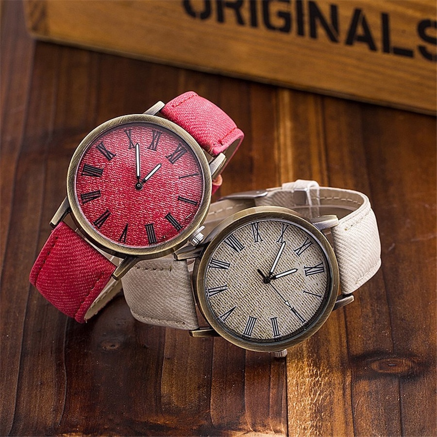 Denim strap discount watches for ladies