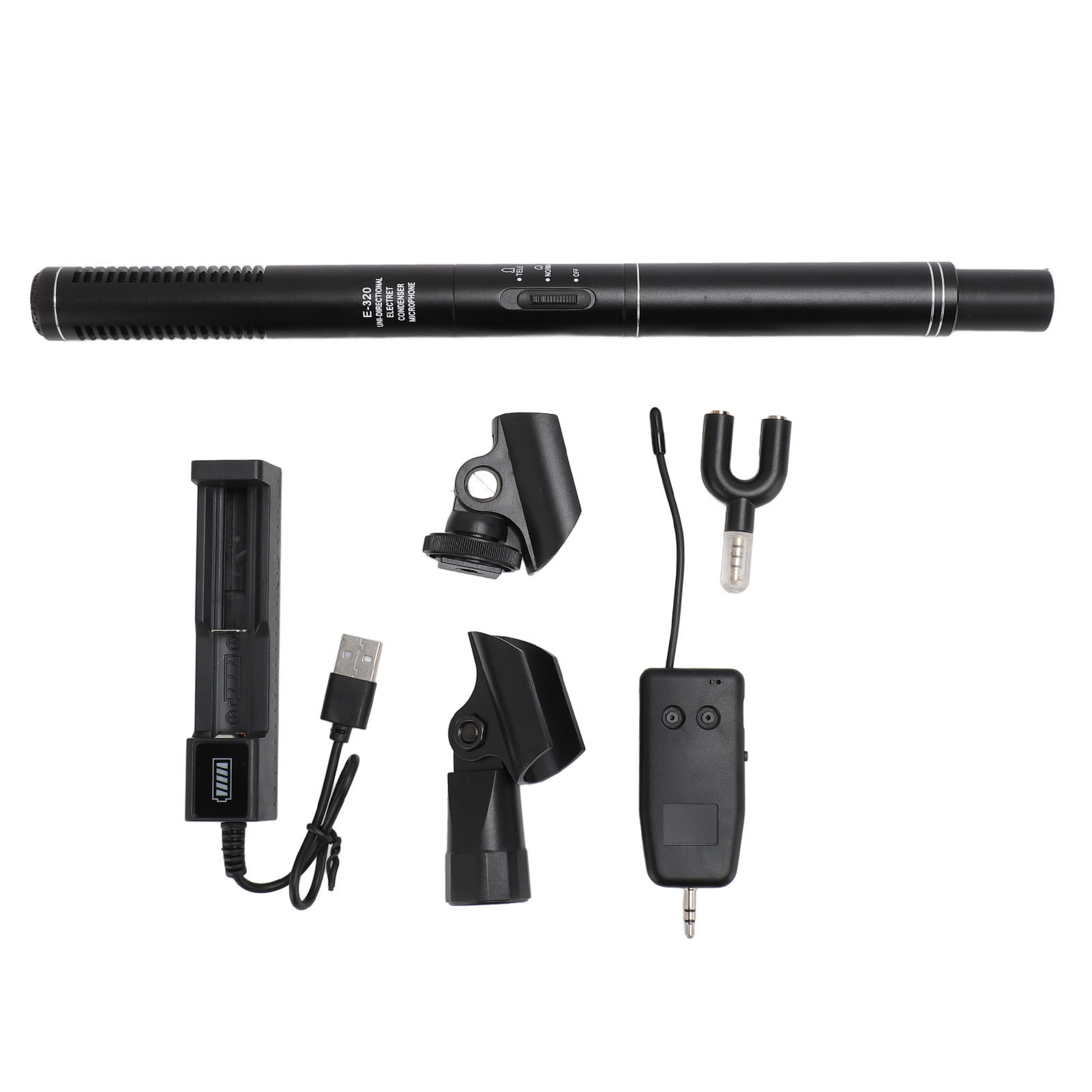 Microphone, Professional High Sensitivity 11 Inch Portable Condenser Interview Microphone Prevent Interference 2. Wireless for Movie Production. 