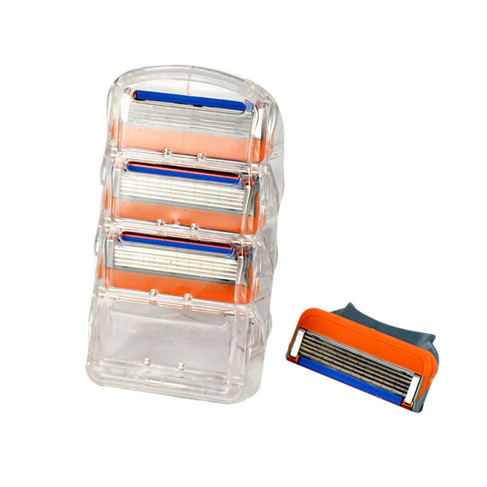 【Aesth Diary Store】（NEW）4Pcs/Set Ultra Thin Razor Blades Precise Stainless Steel Five Layer Shaving Fusion Power Blades for Shaver. 