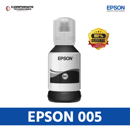 Epson Original 005 120 ml Black Ink Bottle,Compatible with M1100, M1120, M1140, M2140, M3170 Ink Printers. 
