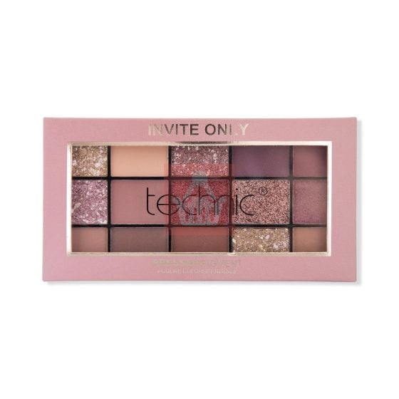 Technic Invite Only Pressed Pigment 15 Color Matte Eyeshadow Palette - 21.9g. 