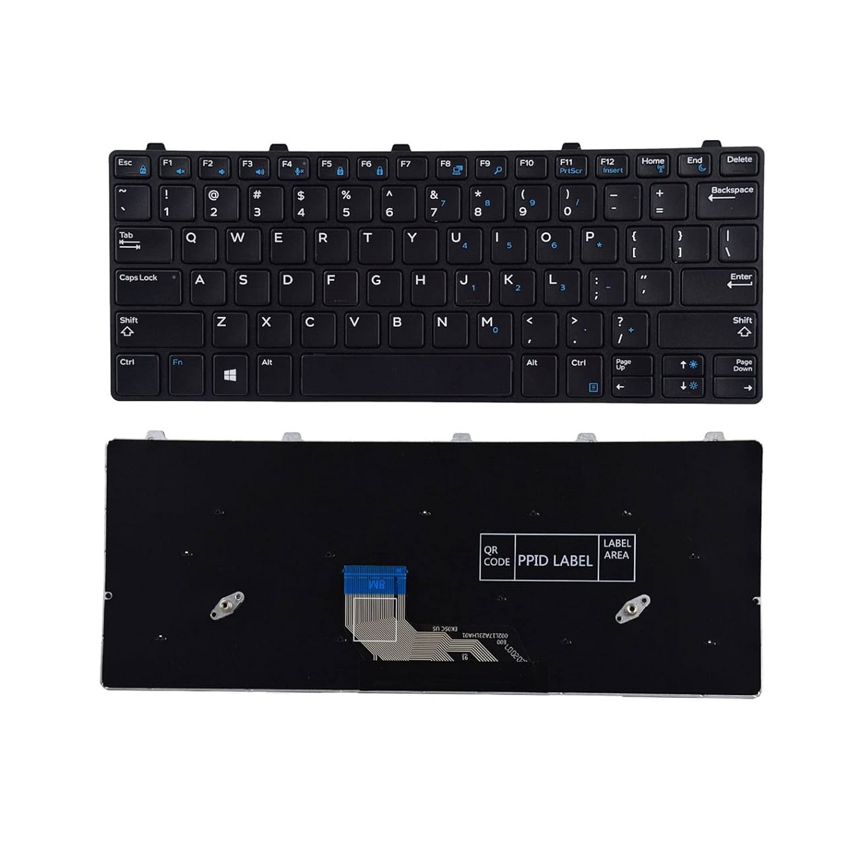 Laptop Keyboard For DeII Latitude 11 3180 3189 3190 Latitude 13 3300 3380 with Frame Us Layout. 