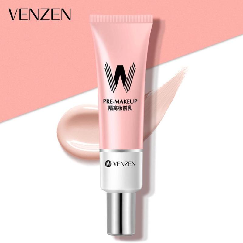 30ml VENZEN W Primer Make Up Shrink Pore Primer Base Smooth Face Brighten Makeup Skin Invisible Pores Concealer Korea makeup. 