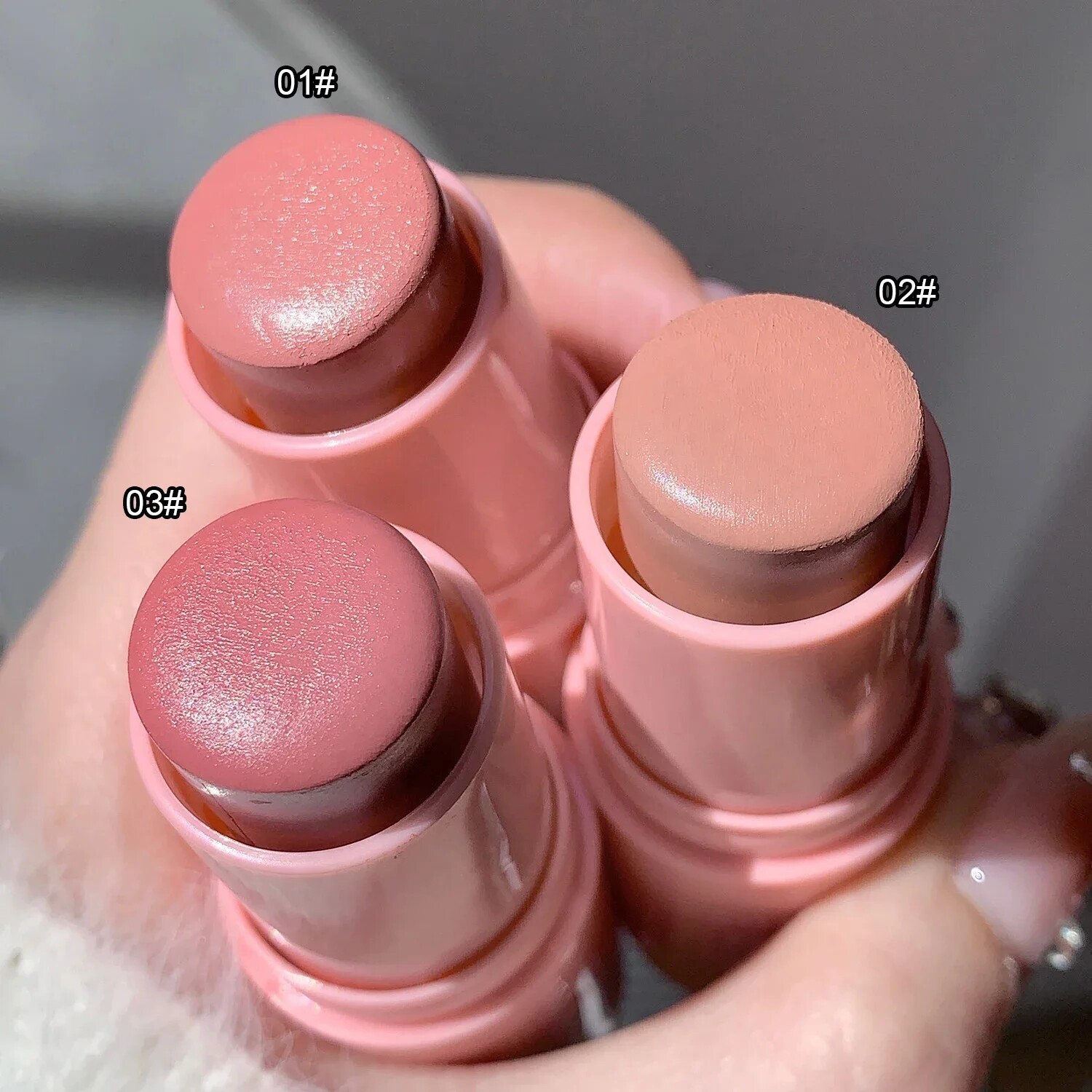 Waterproof Matte Face Blush Stick Long-lasting Natural Cheek Contour Tint Blush Cream Makeup Mineral Red Rouge Cosmetics. 