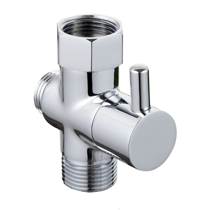 Bidet T Adapter with Shut-Off Valve 3-Way Tee Connector 7/8In X 7/8In X G1/2 for Toilet Bidet Sprayer. 