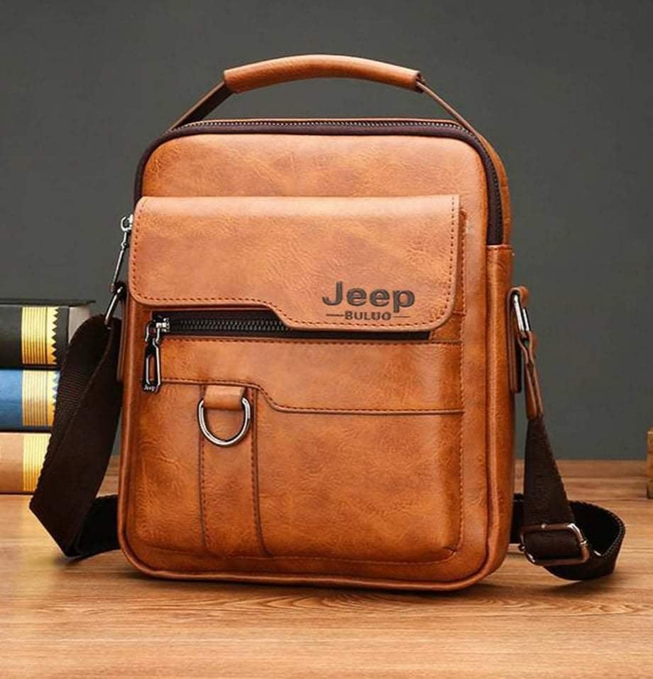 JEEP BULUO Brand Leather Men's Shoulder Crossbody Bags